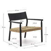 Linea Furniture Annalise Oak Wood Armchair
