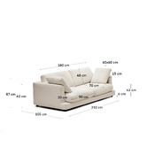 Linea Furniture Olivia 3 Seater Sofa