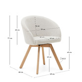 Linea Furniture Blythe Chenille Swivel Dining Chair
