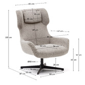 Linea Furniture Ashley Swivel Armchair