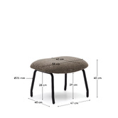 Linea Furniture Bettina Chenille Footstool