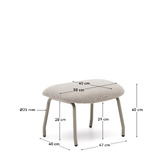 Linea Furniture Bettina Chenille Footstool