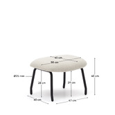 Linea Furniture Bettina Boucle Footstool