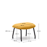 Linea Furniture Bettina Boucle Footstool