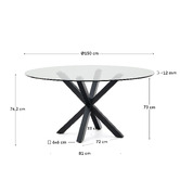 Linea Furniture Kawehi Glass Dining Table