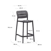 Linea Furniture 65cm Laura Outdoor Barstools