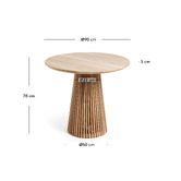 Linea Furniture Lucy Teak Wood Dining Table