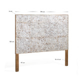 Linea Furniture Meg Mango Wood Headboard with Coconut Chips