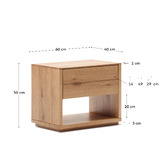 Linea Furniture Wallace Bedside Table