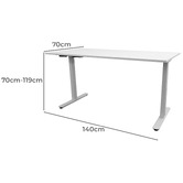 Linea Furniture Princeton Steel Electric Sit &amp; Stand Desk