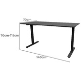 Linea Furniture Princeton Steel Electric Sit &amp; Stand Desk