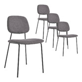 Linea Furniture Bettina Chenille Dining Chairs