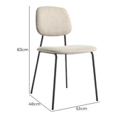Linea Furniture Bettina Chenille Dining Chairs