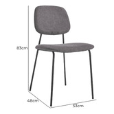 Linea Furniture Bettina Chenille Dining Chairs