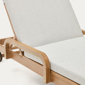 Linea Furniture Alessa Eucalyptus Wood Sun Lounger