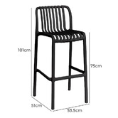 Linea Furniture 75cm Aristide Outdoor Bar Stools