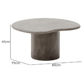 Linea Furniture Simone Cement Outdoor Coffee Table