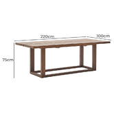 Linea Furniture Mauriz Teak Wood Dining Table