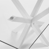 Linea Furniture Laurent Tempered Glass Dining Table