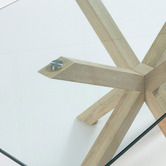 Linea Furniture Laurent Tempered Glass Dining Table
