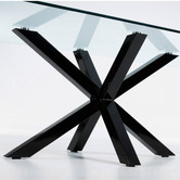 Linea Furniture Laurent Tempered Glass Dining Table