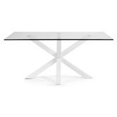 Linea Furniture Laurent Tempered Glass Dining Table