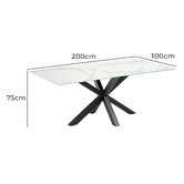 Linea Furniture Laurent Marble-Look Dining Table