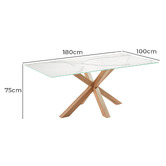 Linea Furniture Laurent Marble-Look Dining Table