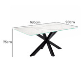 Linea Furniture Laurent Marble-Look Dining Table
