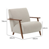 Linea Furniture Paquin Pine Wood Armchair