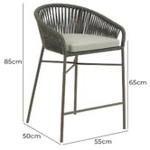 Linea Furniture 65cm Ricci Outdoor Bar Stools