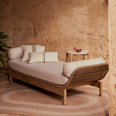 Linea Furniture Dalfred Acacia Wood Outdoor Daybed