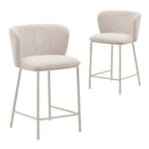 Linea Furniture Elodie Chenille Bar Stools