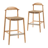 Linea Furniture Ramona Acacia Wood Bar Stools