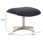 Linea Furniture Lowell Chenille Footstool
