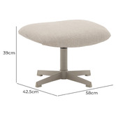 Linea Furniture Lowell Chenille Footstool