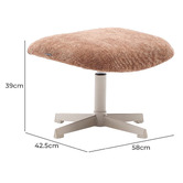 Linea Furniture Lowell Chenille Footstool