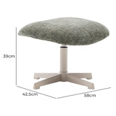 Linea Furniture Lowell Chenille Footstool