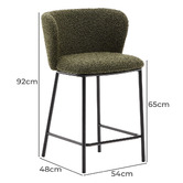 Linea Furniture Elodie Boucle Bar Stools