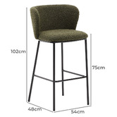 Linea Furniture Elodie Boucle Bar Stools