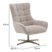 Linea Furniture Lowell Chenille Swivel Armchair