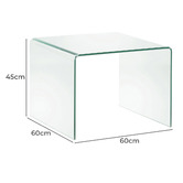 Linea Furniture Roscoe Glass Side Table