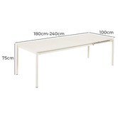 Linea Furniture Decker II Extendable Outdoor Dining Table