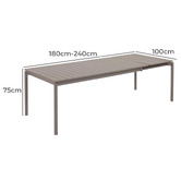 Linea Furniture Decker II Extendable Outdoor Dining Table