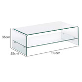 Linea Furniture Roscoe Glass Coffee Table