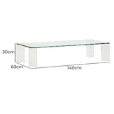 Linea Furniture Chauncey Glass Coffee Table