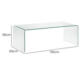 Linea Furniture Roscoe II Glass Coffee Table
