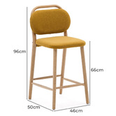 Linea Furniture 66cm Aurelia Chenille Bar Stools