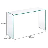 Linea Furniture Roscoe Glass Console Table