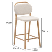 Linea Furniture 66cm Aurelia Chenille Bar Stools
